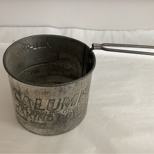 Antique pre-owned, ANTIQUE Calumet Baking Powder measuring Sifter
